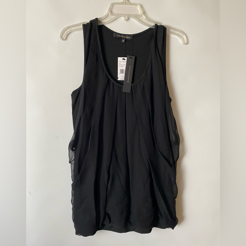 Cynthia Steffe Elegant Black Top Sz M